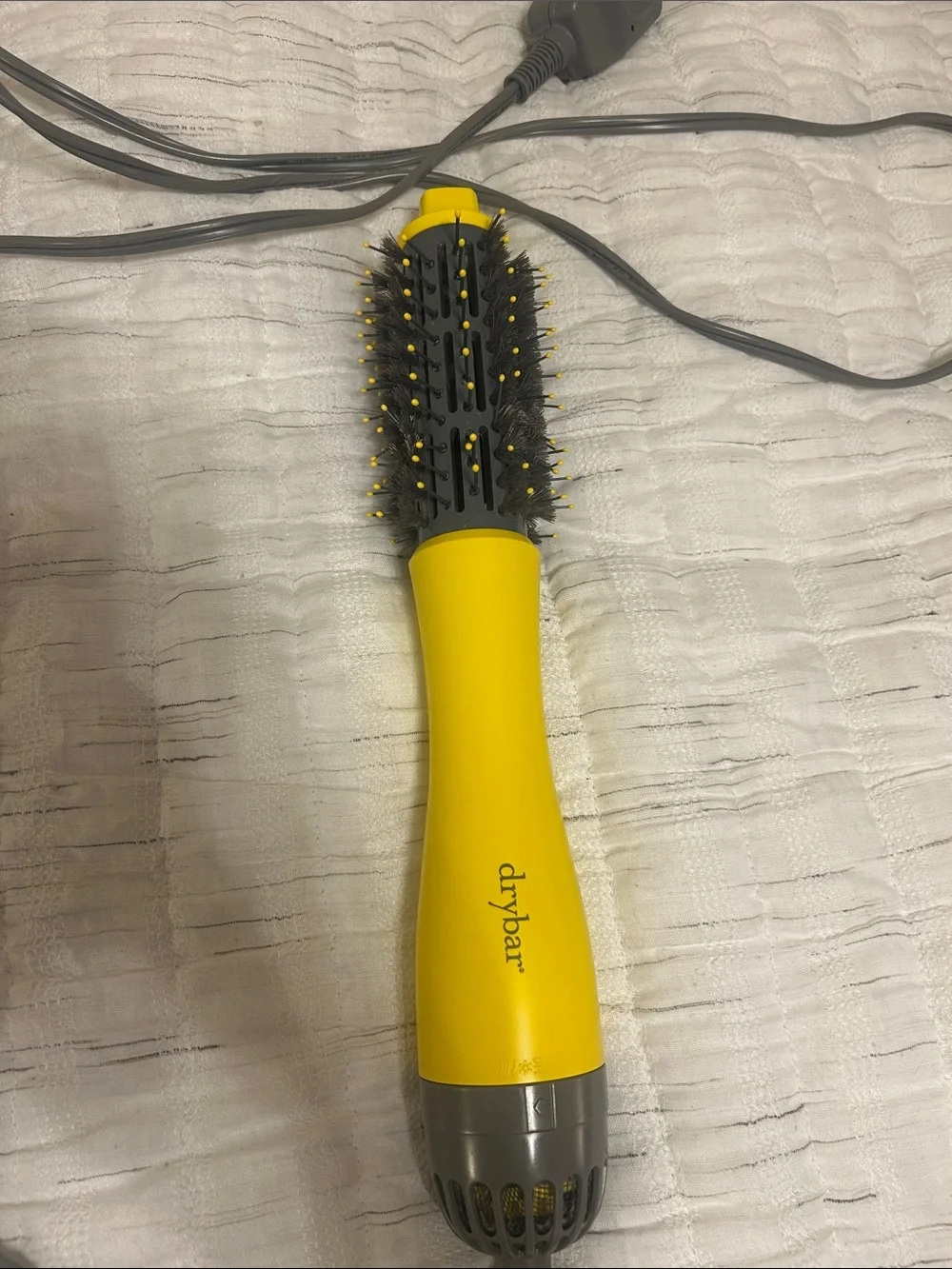 Drybar Yellow Round Hot Brush with Gray Accents